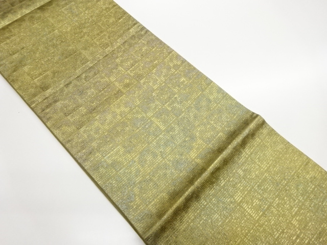 JAPANESE FUKURO OBI / PULP CLOTH / KINSAI / WOVEN GRID